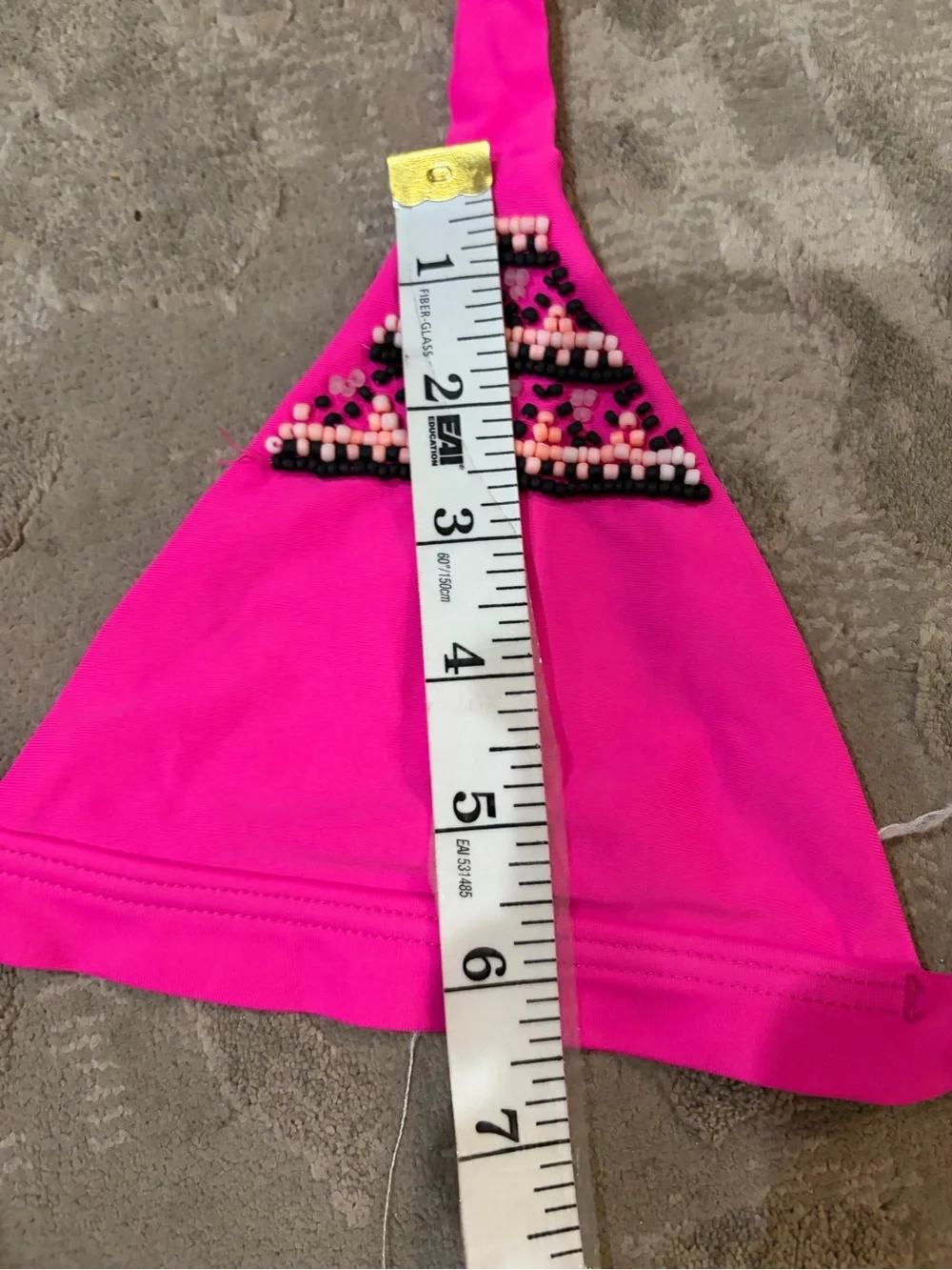 Seafolly Bright Pink Bikini Set with Beaded Detail size 12